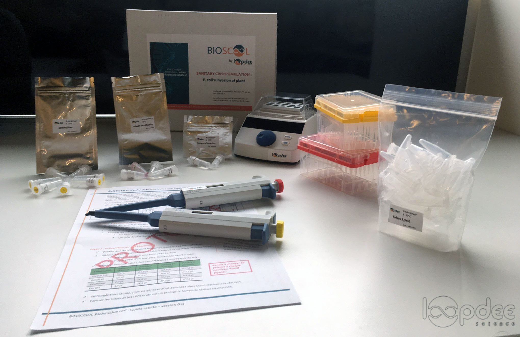 photo du contenu du kit Bioscool