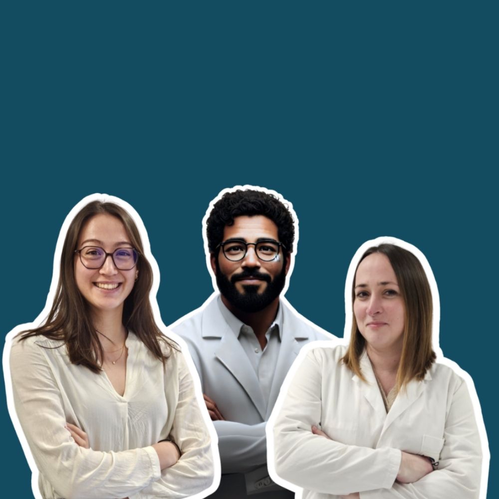 Équipe innovation de Loop Dee Science avec Chloë Gastebois (cheffe produits et cheffe de projets innovation), Renaud (responsable R&D) et Ophélie Cingal (technicienne R&D).