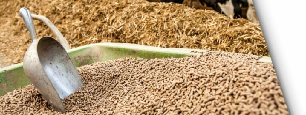 Livestock feed, pellets and nutritional supplements.